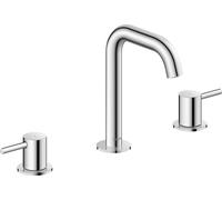 Duravit Circle Mezclador de lavabo de 3 agujeros, proyección de 140 mm, con juego de desagüe, cromo, CE1060005010