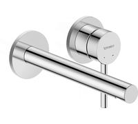 Duravit Circle Mezclador monomando de lavabo, proyección de 200 mm, oculto, sin juego de desagüe, cromo, CE1070004010