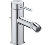 Duravit Circle mezclador monomando para bidé, proyección de 128 mm, con juego de desagüe, cromo, CE2400001010