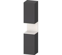 Duravit Collection One armario alto, apertura a la izquierda, 400x360x1760mm, nicho blanco super mate, QA1346L84490010, Color: Grafito mate/con iluminaciÃ³n de nicho