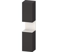Duravit Collection One armario alto, apertura a la izquierda, 400x360x1760mm, nicho blanco super mate, QA1346L84800010, Color: Supermatt grafito/con iluminaciÃ³n de nicho