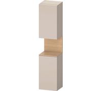 Duravit Collection One armario alto, apertura a la izquierda, 400x360x1760mm, nicho roble natural, QA1346L30910010, Color: Gris topo mate/con iluminaciÃ³n de nicho