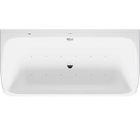 Duravit Collection One bañera de hidromasaje, pre-pared, 2 inclinaciones traseras, revestimiento sin juntas, juego de desagüe y rebosadero en blanco, sistema de aire, 1800x870mm, 760615000AS0000