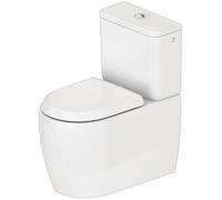 Duravit Collection One inodoro de pie, para combinación, lavado, salida variable, 390x660x400mm, sin borde, 2021090000, Color: Blanco