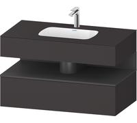 Duravit Collection One lavabo empotrado con base de lavabo consola, 1000x550x600mm, nicho grafito mate, QA4786049800000, Color: supermercado de grafito