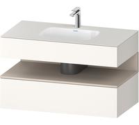 Duravit Collection One lavabo empotrado con base de lavabo consola, 1000x550x600mm, nicho Taupe supermatt, QA4786083840000, Color: Supermatt blanco