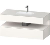 Duravit Collection One lavabo empotrado con base de lavabo consola, 1200x550x600mm, nicho blanco super mate, QA4787084840000, Color: Supermatt blanco