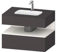 Duravit Collection One lavabo empotrado con base de lavabo consola, 800x550x600mm, nicho blanco super mate, QA4785084800000, Color: supermercado de grafito