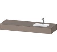 Duravit Collection One lavabo empotrado con consola, 1600x550x170mm, lavabo derecha, QA4694043430000, Color: Basalto mate