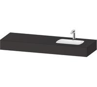 Duravit Collection One lavabo empotrado con consola, 1600x550x170mm, lavabo derecha, QA4694080800000, Color: supermercado de grafito