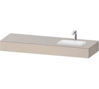 Duravit Collection One lavabo empotrado con consola, 1600x550x170mm, lavabo derecha, QA4694091910000, Color: Topo mate