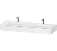 Duravit Collection One lavabo empotrado con consola, 1600x550x170mm, lavabo doble, QA4695018180000, Color: Blanco Mate