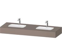 Duravit Collection One lavabo empotrado con consola, 1600x550x170mm, lavabo doble, QA4695043430000, Color: Basalto mate