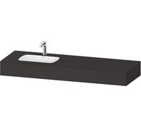 Duravit Collection One lavabo empotrado con consola, 1600x550x170mm, lavabo izquierda, QA4693080800000, Color: supermercado de grafito