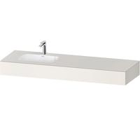 Duravit Collection One lavabo empotrado con consola, 1600x550x170mm, lavabo izquierda, QA4693084840000, Color: Supermatt blanco
