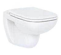 Duravit D-Code taza de inodoro con asiento de cierre suave suspendido sin reborde blanco 45700900A1