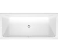 Duravit D-Code bañera, 1800x800mm, rectangular, versión empotrada, 210 litros, 2 respaldos inclinados, blanco alto brillo, 700672000000000