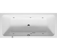 Duravit D-Code bañera de hidromasaje, 1800x800mm, 2 inclinaciones traseras, Jet Project, rectangular, desagüe central, blanco brillante, 760101000JP1000