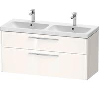 Duravit D-Code conjunto de muebles, lavabo con mueble, 1184x460x555mm, DC0295010220000, Color: Carcasa blanca brillante, tirador cromado brillante