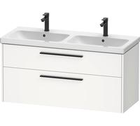 Duravit D-Code conjunto de muebles, lavabo con mueble, 1184x460x555mm, DC02950BD180000, Color: Carcasa blanca mate, tirador negro diamante mate