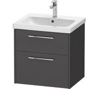 Duravit D-Code conjunto de muebles, lavabo con mueble, 584x460x555mm, DC0292010490000, Color: Carcasa de grafito mate, tirador cromado brillante