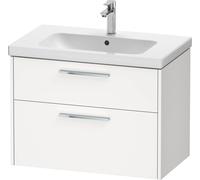 Duravit D-Code conjunto de muebles, lavabo con mueble, 784x460x555mm, DC0293010180000, Color: Cuerpo blanco mate, tirador cromado brillante