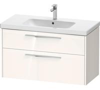 Duravit D-Code conjunto de muebles, lavabo con mueble, 984x460x555mm, DC0294010220000, Color: Carcasa blanca brillante, tirador cromado brillante