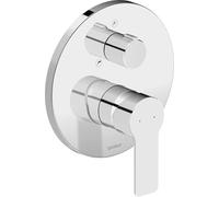 Duravit D-Code - Grifo monomando para bañera (montaje empotrado, para 2 consumidores, con sistema de mezcla de cerámica), color cromado