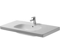 Duravit D-Code lavabo 105x48 cm rectangular clásico-para mueble-con encimera blanco brillante 03421000002