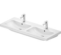 Duravit D-Code lavabo doble, con 2 agujeros para grifería, con rebosadero, 1200x480x165mm, blanco brillo intenso, 24001200002