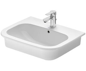 Duravit D-Code lavabo empotrado, con agujero para grifo, con rebosadero, 545x435x195mm, blanco brillo intenso, 0337540000
