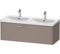 Duravit D-Code mueble bajo lavabo, 1 cajón, 1184x460mm, con tirador, DC4669010430000, Color: Carcasa de basalto mate, tirador cromado brillante
