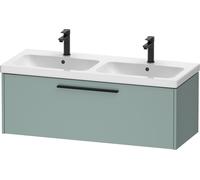 Duravit D-Code mueble bajo lavabo, 1 cajón, 1184x460mm, con tirador, DC46690BDHG0000, Color: Cuerpo verde fiordo mate, Mango negro diamante mate