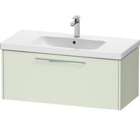 Duravit D-Code mueble bajo lavabo, 1 cajón, 984x460mm, con tirador, DC4668010HH0000, Color: Cuerpo verde pálido mate, tirador cromado de alto brillo