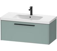 Duravit D-Code Mueble bajo Lavabo, 1 cajón, 984x460mm, con Tirador, DC46680BDHG0000, Color: Verde fiordo Mate