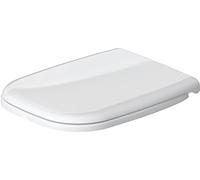 Duravit D-Code tapa WC compacto, tapa de wc con mecanismo de cierre suave y lento, asiento de inodoro de urea duroplast, tapadera wc con bisagras de acero inoxidable, tapa de inodoro blanco