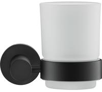 Duravit D-Code vaso cepillo de dientes, colgado en la pared, derecha, 0099204600, Color: Negro Mate