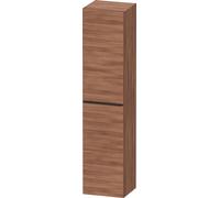 Duravit D-Neo armario alto, 400x1760x360mm, 1 puerta, apertura a la derecha, 5 estantes de cristal, tirador negro diamante, DE1328RBD790000, Color: Nogal natural decorado