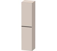 Duravit D-Neo armario alto, 400x1760x360mm, 1 puerta, apertura a la derecha, 5 estantes de cristal, tirador negro diamante, DE1328RBD910000, Color: Taupe Mate DecoraciÃ³n