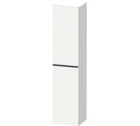 Duravit D-Neo armario alto, 400x1760x360mm, 1 puerta, apertura a la derecha, 5 estantes de cristal, tirador negro diamante, DE1328RBD180000, Color: Blanco Mate Decoración