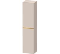 Duravit D-Neo armario alto, 400x1760x360mm, 1 puerta, apertura a la derecha, 5 estantes de cristal, tirador de oro pulido, DE1328R34910000, Color: Taupe Mate DecoraciÃ³n