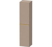 Duravit D-Neo armario alto, 400x1760x360mm, 1 puerta, apertura a la derecha, 5 estantes de cristal, tirador de oro pulido, DE1328R34750000, Color: Lino mate decorativo