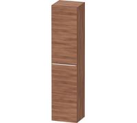 Duravit D-Neo armario alto, 400x1760x360mm, 1 puerta, apertura a la izquierda, 5 baldas de cristal, tirador cromo, DE1328L10790000, Color: Nogal natural decorado