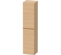 Duravit D-Neo armario alto, 400x1760x360mm, 1 puerta, apertura a la izquierda, 5 estantes de cristal, tirador de bronce cepillado, DE1328L04300000, Color: Decoración roble natural