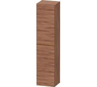 Duravit D-Neo armario alto, 400x1760x360mm, 1 puerta, apertura a la izquierda, 5 estantes de cristal, tirador de bronce cepillado, DE1328L04790000, Color: Nogal natural decorado