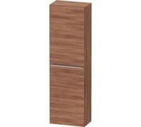 Duravit D-Neo armarios de media altura, 400x1320x240mm, 1 puerta, apertura a la derecha, 4 estantes de cristal, tirador de acero inoxidable cepillado, DE1318R70790000, Color: Nogal natural decorado
