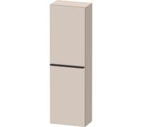Duravit D-Neo armarios de media altura, 400x1320x240mm, 1 puerta, apertura a la izquierda, 4 estantes de cristal, tirador negro diamante, DE1318LBD910000, Color: Taupe Mate DecoraciÃ³n