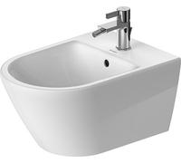 Duravit D-Neo bidé mural, fijación oculta, 1 agujero para grifo, con rebosadero, incl. Durafix, 370x540x400mm, blanco brillo intenso, 2294150000