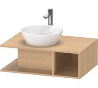 Duravit D-Neo consola lavabo mueble bajo suspendido, 800x260x550mm, 1 compartimento abierto en el lateral recnts, DE492803030, Color: Decoración roble natural