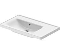 Duravit D-Neo mueble lavabo, lavabo izquierda, 800x480mm, sin agujero para grifo, con rebosadero, blanco alto brillo, 2369800060